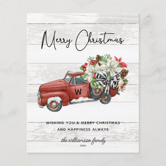 Begroting Merry Kerstmis  Red Truck Flyer (Voorkant)