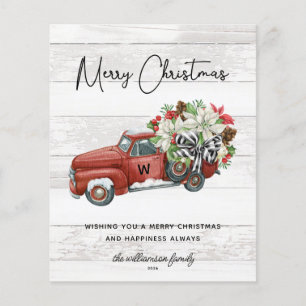 Begroting Merry Kerstmis Red Truck Flyer