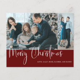 Begroting Merry Kerstscript 2 Foto Collage Red