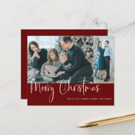 Begroting Merry Kerstscript 2 Foto Collage Red