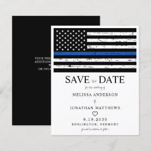 Begroting met de blauwe lijn politie-bruiloft, bes