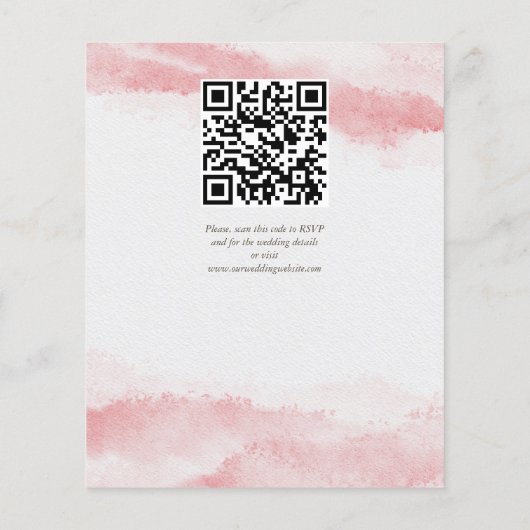 Begroting met een roze roze roodroos met een trouw (Achterkant)