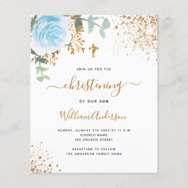 Begroting met eucalyptus blue floral gold
