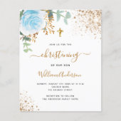 Begroting met eucalyptus blue floral gold (Voorkant)