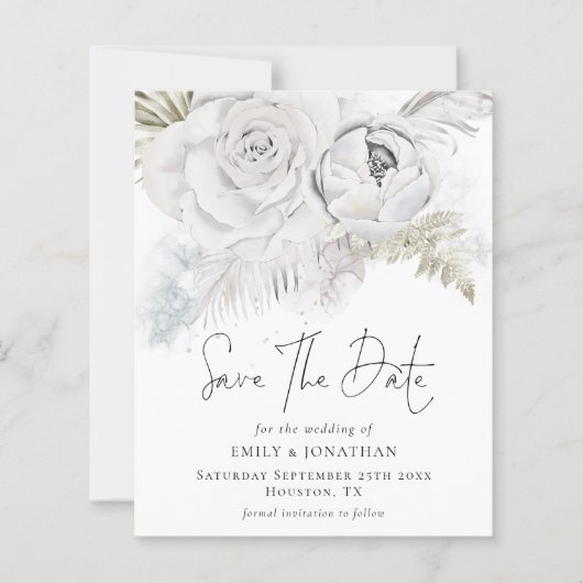 Begroting met Florals QR-code behalve datum (Voorkant)