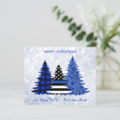 Begroting met kerstblauwe tang met glitter-feestda (Staand voorkant)