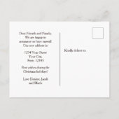 Begroting met kerstcadeau in Cute Red Santa Suit Briefkaart (Achterkant)