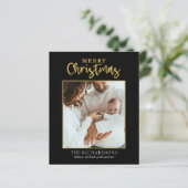 Begroting met Kerstmis Gold Foil Moderne Kaart (Staand voorkant)