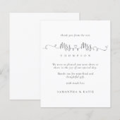 Begroting mevrouw Rings Lesbian Wedding Bedankt (Voorkant / Achterkant)