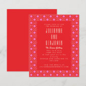 Begroting Mid Modern Red Roze Geometric Wedding (Voorkant / Achterkant)