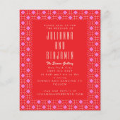Begroting Mid Modern Red Roze Geometric Wedding (Voorkant)