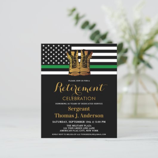 Begroting Militair Thin Green Line Boots Retiremen (Staand voorkant)