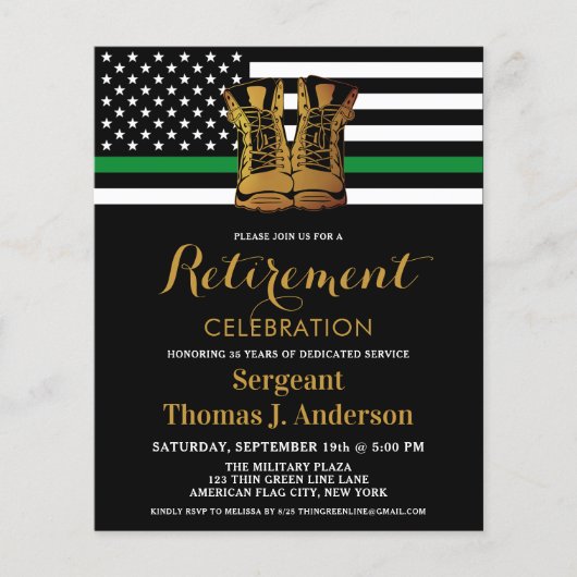 Begroting Militair Thin Green Line Boots Retiremen (Voorkant)