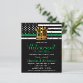 Begroting Militair Thin Green Line Flag Retirement (Staand voorkant)