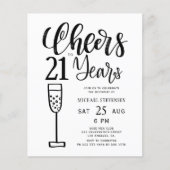 Begroting minder dan 21 jaar verjaardagsuitnodigin flyer (Voorkant)