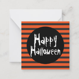 BEGROTING MINI Oranje Black Spooky Happy Halloween Notitiekaartje