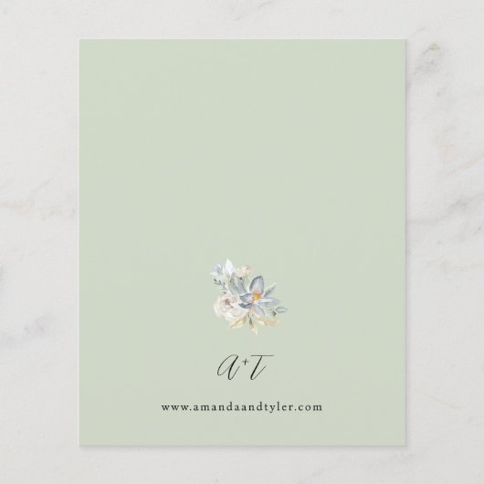 Begroting Mint Greenery & White Floral Wedding - M (Achterkant)