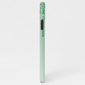 Begroting Minty Green Dripping Glitter Monogram ge iPhone Hoesje (Rechterkant)