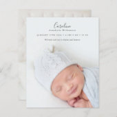 Begroting Modern 2 Aankondiging geboorte foto-over (Voorkant / Achterkant)