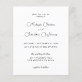 Begroting Modern 9 Calligrafie Wedding - Zwart-wit (Voorkant)