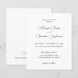 Begroting Modern 9 Calligrafie Wedding - Zwart-wit