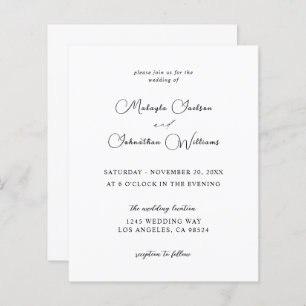 Begroting Modern 9 Calligrafie Wedding - Zwart-wit