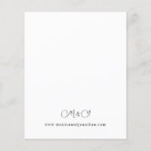 Begroting Modern 9 Calligrafie Wedding - Zwart-wit Flyer (Achterkant)