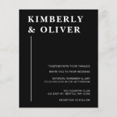 Begroting Modern Black Wedding Invitations (Voorkant)