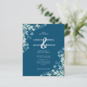 Begroting Modern Blue Foliage Weddenschap (Staand voorkant)