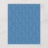 Begroting Modern Boho Floral Line Art Blue Wedding (Achterkant)