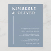 Begroting Modern Dusty Blue Wedding Invitations (Voorkant)