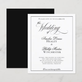 Begroting Modern Elegant Black White Wedding