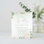 Begroting Modern Elegant Floral Wedding Invitation (Staand voorkant)