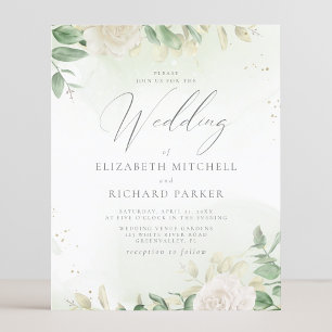 Begroting Modern Elegant Floral Wedding Invitation