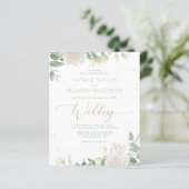 Begroting Modern Elegant Greenery Wedding Invitati (Staand voorkant)