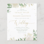 Begroting Modern Elegant Greenery Wedding Invitati (Voorkant)