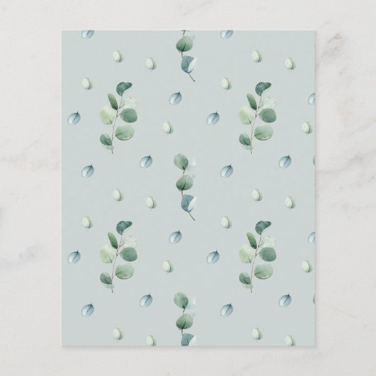 Begroting Modern Eucalyptus Greenery Wedding (Achterkant)