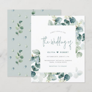 Begroting Modern Eucalyptus Greenery Wedding