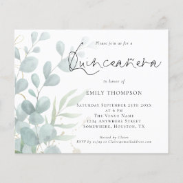 Begroting Modern Eucalyptus Quinceañera