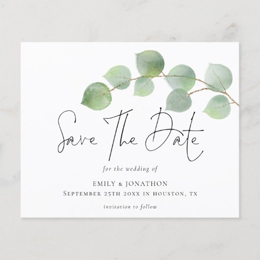 Begroting Modern Eucalyptus Weddenschap bespaart d (Voorkant)