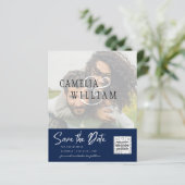 BEGROTING Modern FOTO Bewaar de datum QR CODE RSVP (Staand voorkant)