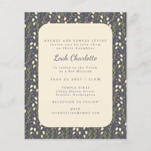 Begroting Modern Garden Floral Earthy Bat Mitzvah