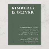 Begroting Modern Green Wedding Invitations (Voorkant)