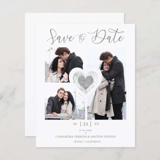 Begroting Modern Heart 3 Foto's Romantische bruilo (Voorkant / Achterkant)