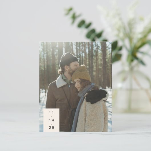 Begroting Modern paar foto's sparen onze datum (Staand voorkant)