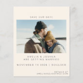 Begroting Modern paar foto's sparen onze datum (Achterkant)