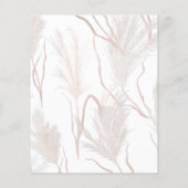 Begroting Modern Pampas grass Floral Save the Date (Achterkant)