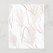 Begroting Modern Pampas grass Floral Save the Date Flyer (Achterkant)