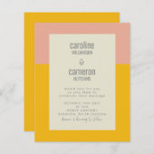 Begroting Modern Pink Yellow Geometric Wedding (Voorkant / Achterkant)