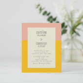 Begroting Modern Pink Yellow Geometric Wedding (Staand voorkant)